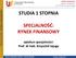 STUDIA 1 STOPNIA SPECJALNOŚĆ: RYNEK FINANSOWY