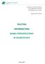 POLITYKA INFORMACYJNA BANKU SPÓŁDZIELCZEGO W GŁUBCZYCACH