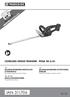 IAN CORDLESS HEDGE TRIMMER PHSA 20-Li A1. AKUMULATOROWE NOŻYCE DO ŻYWOPŁOTU Tłumaczenie oryginalnej instrukcji obsługi