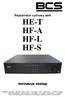 Rejestrator cyfrowy serii HE-T HF-A HF-L HF-S  Instrukcja obsługi