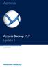 Acronis Backup 11.7 Update 1 PODRĘCZNIK INSTALACJI. For Linux Server DOTYCZY NASTĘPUJĄCYCH PRODUKTÓW: