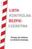 LISTA KONTROLNA BEZPIE- CZEŃSTWA