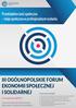 III OGÓLNOPOLSKIE FORUM EKONOMII SPOŁECZNEJ I SOLIDARNEJ