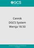 Cennik DGCS System Wersja 18.50
