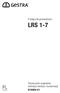 Przełącznik przewodności LRS 1-7. Tłumaczenie oryginalnej instrukcji montażu i konserwacji Polski