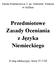 Przedmiotowe Zasady Oceniania z Języka Niemieckiego