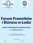 Forum Prawników i Biznesu w Łodzi