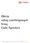 Oferta usług coachingowych firmy Code Sprinters