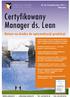 Certyfikowany Manager ds. Lean