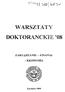 DOKTORANC ZARZĄDZANIE - FINANSE - EKONOMIA