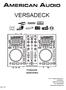 VERSADECK. Podręcznik Użytkownika. A.D.J. Supply Europe B.V. Junostraat 2 6468 EW Kerkrade The Netherlands www.americanaudio.eu. Wer.