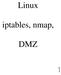 Linux. iptables, nmap, DMZ