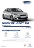 NOWY PEUGEOT 308 50/50. KREDYT 50/50 z pakietem ubezpieczenia 2,99%**