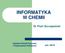 INFORMATYKA W CHEMII. Dr Piotr Szczepański. Katedra Chemii Fizycznej i Fizykochemii Polimerów. pok. 256 B