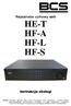 Rejestrator cyfrowy serii HE-T HF-A HF-L HF-S