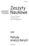 ISSN 1898-6447. Zeszyty Naukowe. Uniwersytet Ekonomiczny w Krakowie. Cracow Review of Economics and Management. Metody analizy danych.