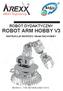 ROBOT DYDAKTYCZNY ROBOT ARM HOBBY V3 INSTRUKCJE MONTAŻU: