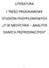 LITERATURA I TREŚCI PROGRAMOWE STUDIÓW PODYPLOMOWYCH IT W MEDYCYNIE ANALITYK DANYCH PRZYRODNICZYCH