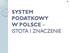 SYSTEM PODATKOWY W POLSCE ISTOTA I ZNACZENIE