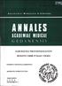 ANNALES ACADEMIAE MEDICAE GEDANENSIS TOM XXXVI 2 0 0 6 SUPLEMENT 1