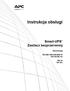 Instrukcja obsługi. Smart-UPS Zasilacz bezprzerwowy. Wolnostojący. 750/1000/1500/2200/3000 VA 100/120/230 Vac 500 VA 100 VAC
