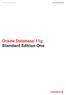 Oracle Database 11g Standard Edition One