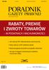 RABATY, PREMIE I ZWROTY TOWARÓW W PODATKACH I RACHUNKOWOŚCI