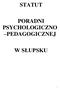 STATUT PORADNI PSYCHOLOGICZNO PEDAGOGICZNEJ W SŁUPSKU