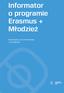 Informator o programie Erasmus + Młodzież. skierowany do animatorów i animatorek