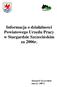 Informacja o działalności Powiatowego Urzędu Pracy w Stargardzie Szczecińskim za 2006r.