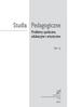 Studia Pedagogiczne. Problemy spo³eczne, edukacyjne i artystyczne TOM 22. Wydawnictwo Uniwersytetu Jana Kochanowskiego Kielce