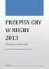 PRZEPISY GRY W RUGBY 2013