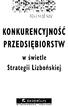 KONKURENCYJNOŚĆ PRZEDSIĘBIORSTW