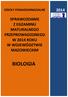 SZKOŁY PONADGIMNAZJALNE SPRAWOZDANIE Z EGZAMINU MATURALNEGO PRZEPROWADZONEGO W 2014 ROKU W WOJEWÓDZTWIE MAZOWIECKIM BIOLOGIA