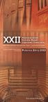 XXIIMiędzynarodowe. Koncerty Muzyki. Organowej i Kameralnej POLSKA/POLEN. XXII Internationale Konzerte der Orgel und Kammermusik