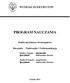 WYDZIAŁ ELEKTRYCZNY PROGRAM NAUCZANIA. Studia stacjonarne dwustopniowe. Elektronika i Telekomunikacja