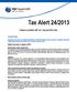 Tax Alert 24/2013. Zmiany w podatku VAT od 1 stycznia 2014 roku. Szanowni Państwo,