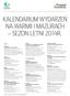 KALENDARIUM WYDARZEŃ NA WARMII I MAZURACH SEZON LETNI 2014R.