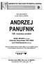 ANDRZEJ PANUFNIK 100. rocznica urodzin