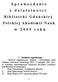 S p r a w o z d a n i e z d z i a ł a l n o ś c i B i b l i o t e k i G d a ń s k i e j P o l s k i e j A k a d e m i i N a u k w 2 0 0 9 r o k u