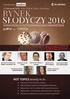 RYNEK SŁODYCZY 2016 KONFERENCJA NETWORKINGOWO-BRANŻOWA &MINI TARGI. 17 listopada 2015, Hotel Airport Okęcie, Warszawa NETWORKING COCTAIL