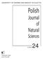 UNIVERSITY OF WARMIA AND MAZURY IN OLSZTYN. Polish. Journal of Natural. Sciences (4/2009) 24