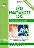 AKTA PRACOWNICZE 2012