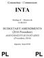 Committee / Commission INTA. Meeting of / Réunion du 31/08/2015. BUDGETARY AMENDMENTS (2016 Procedure) AMENDEMENTS BUDGÉTAIRES (Procédure 2016)