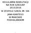 REGULAMIN REKRUTACJI NA ROK SZKOLNY 2015/2016 W ZESPOLE SZKÓŁ IM. SW. JANA KANTEGO W MAKOWIE PODHALAŃSKIM