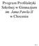 Program Profilaktyki Szkolnej w Gimnazjum im. Jana Pawła II w Choceniu
