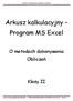 Arkusz kalkulacyjny Program MS Excel