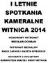 I LETNIE SPOTKANIA KAMERALNE WITNICA 2014