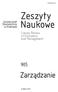 ISSN 1898-6447. Zeszyty Naukowe. Uniwersytet Ekonomiczny w Krakowie. Cracow Review of Economics and Management. Zarządzanie.