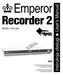 Emperor. Recorder 2. Instrukcja obsługi u User s Manual MODEL: DVD-038